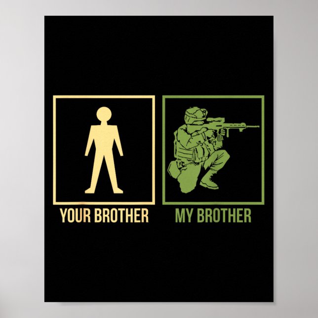 Proud Army Brother I-navy Airforce Seal Ranger  Poster (Vorne)