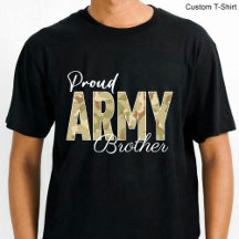 Proud Army Brother / Marine Family Black