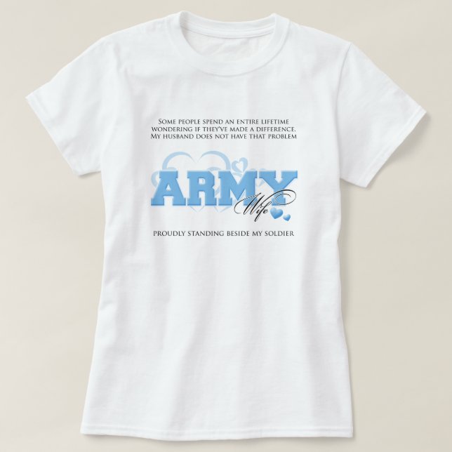Proud ARMY Ehefrau T-Shirt (Design vorne)
