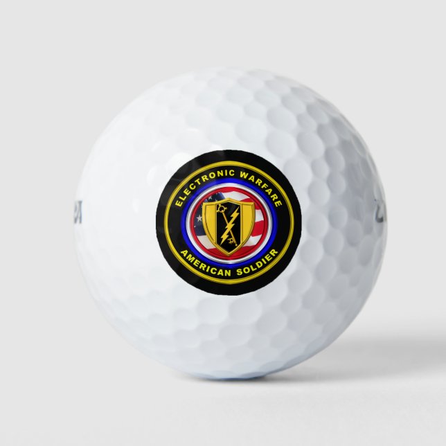 Proud Army Electronic Warfare Veteran Golfball (Vorderseite)
