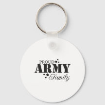 Proud Army Family Button Keychain