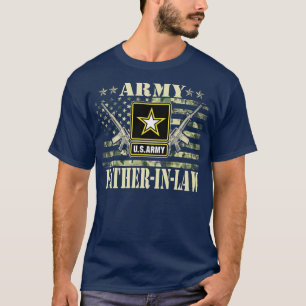 Proud Army FatherInLaw United Staaten USA Flag Mot T-Shirt