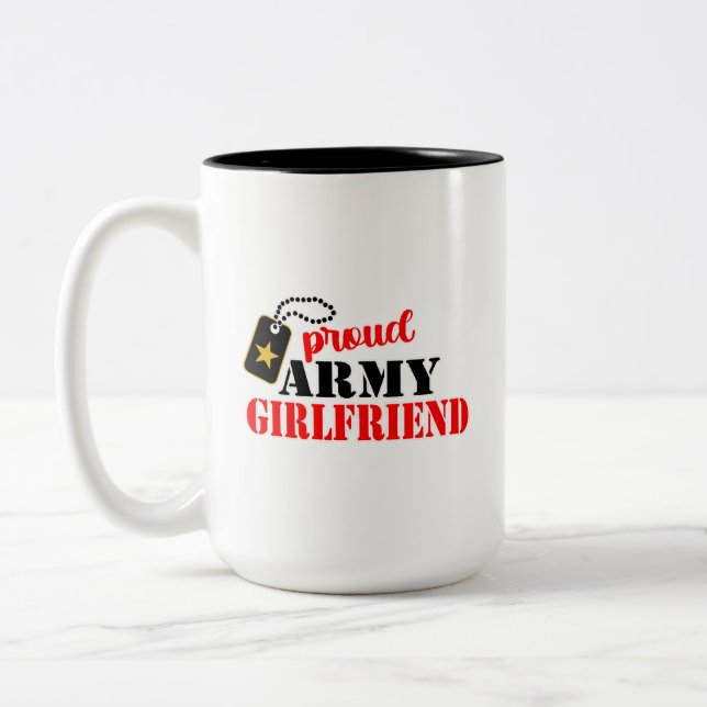 Proud Army Girlfriend Coffee Tasse (Links)
