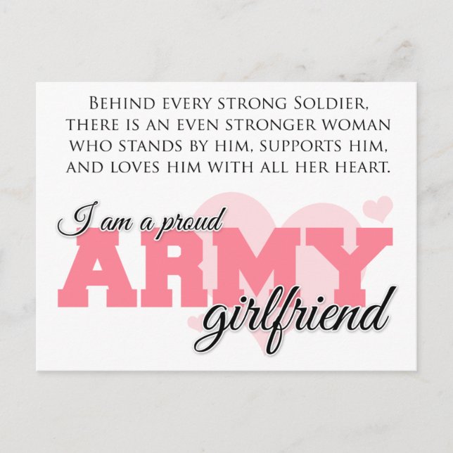 Proud Army Girlfriend Postkarte (Vorderseite)