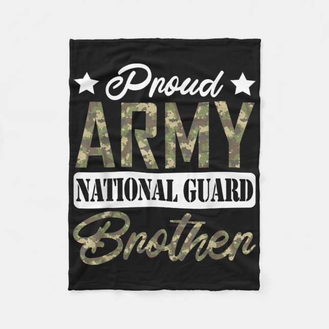 Proud Army National Guard Brother Military Family Fleecedecke (Vorderseite)