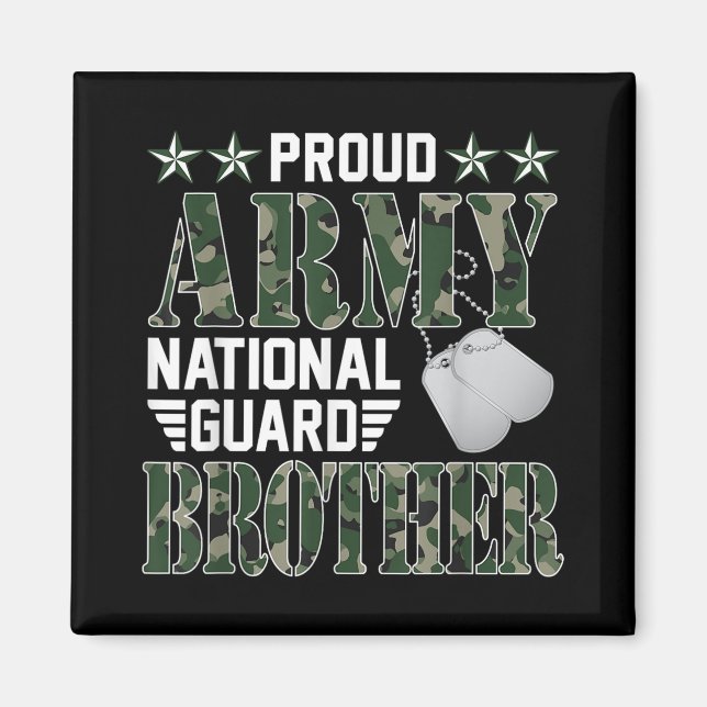 Proud Army National Guard Brother Military Family Magnet (Vorne)