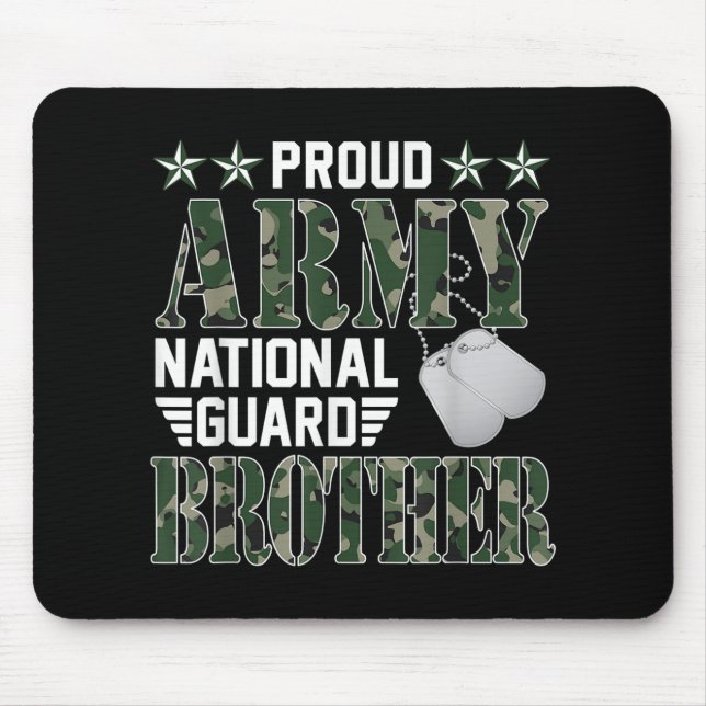 Proud Army National Guard Brother Military Family Mousepad (Vorne)