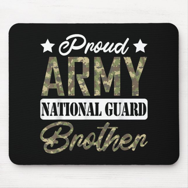 Proud Army National Guard Brother Military Family Mousepad (Vorne)