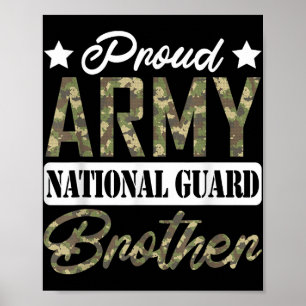 Proud Army National Guard Brother Military Family Poster