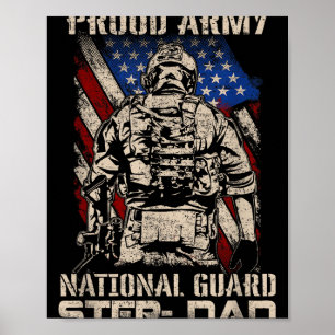 Proud Army National Guard Step-dad Shirt Veteranen Poster
