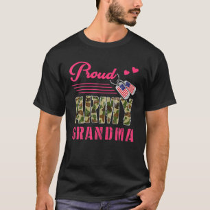 Proud Army Oma Military Camouflage Dog Tag Mot T-Shirt