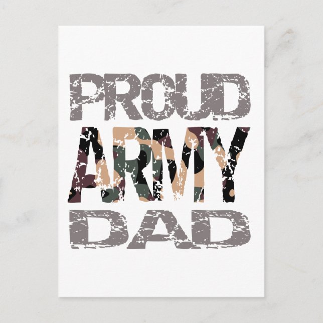 Proud Army Papa Postkarte (Vorderseite)