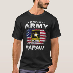 Proud Army Papaw mit amerikanischer Fahne für Vete T-Shirt