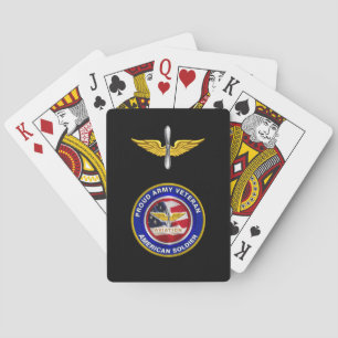 Proud Army Veteran Aviation Black Spielkarten