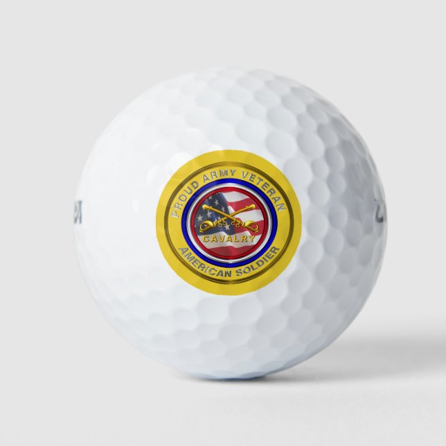 Proud Army Veteran Cavalry Golfball (Vorderseite)