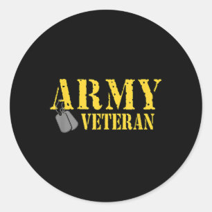 Proud Army Veteran Shirt Militärischer Stolz T Shi Runder Aufkleber