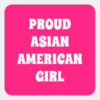 Proud Asian American Girl, heiß rosa weiß