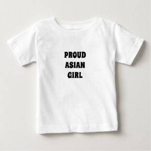 Proud Asian Girl, Schwarz-weiß Baby T - Shirt