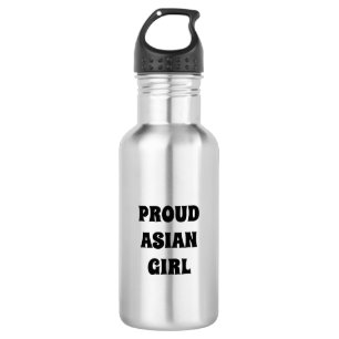Proud Asian Girl, Stainless Steel Water Flasche Edelstahlflasche