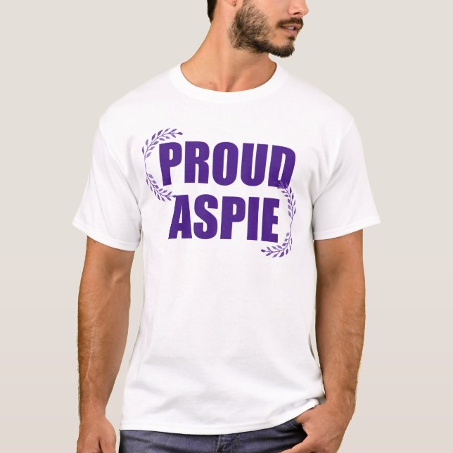Proud Aspie Hübsches Lila Asperger-Syndrom T-Shirt (Vorderseite)