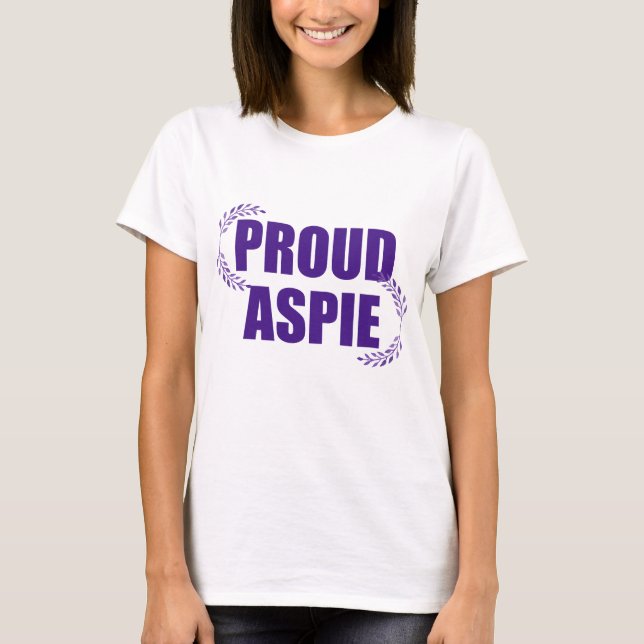 Proud Aspie Hübsches Lila Asperger-Syndrom T-Shirt (Vorderseite)
