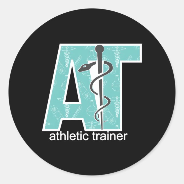 Proud Athletic Trainer Sportschulung Runder Aufkleber (Vorderseite)