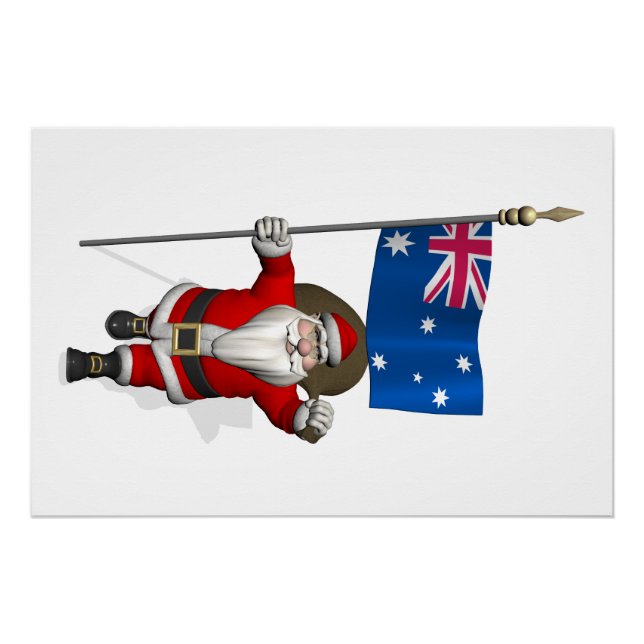 Proud Aussie Santa Claus Poster (Vorderseite)