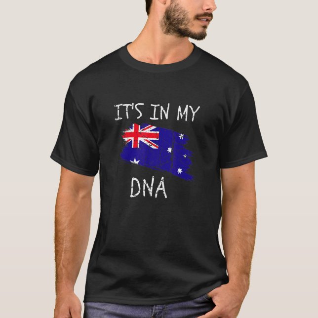 Proud Australian Flag It's in my DNA Australia Pri T-Shirt (Vorderseite)
