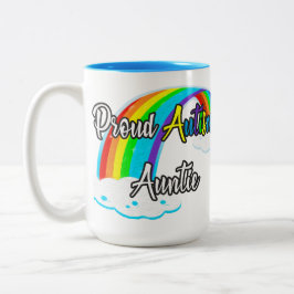 Proud Autism Auntie Pastel Puzzles Zweifarbige Tasse