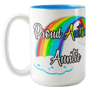 Proud Autism Auntie Zweifarbige Tasse