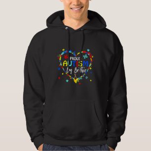 Proud Autism Big Brother Heart Puzzle Autismus Awa Hoodie
