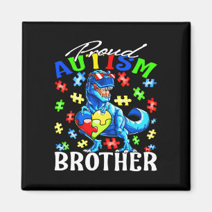 Proud Autism Brother Dinosaur Autismus Bewusstsein Magnet