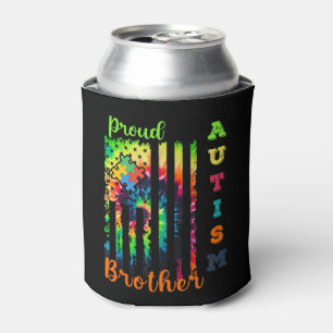" Proud Autism Brother Krawatte-Dye Flag Autismus Dosenkühler