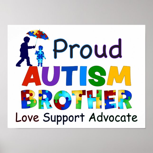 Proud Autism Brother Poster (Vorne)