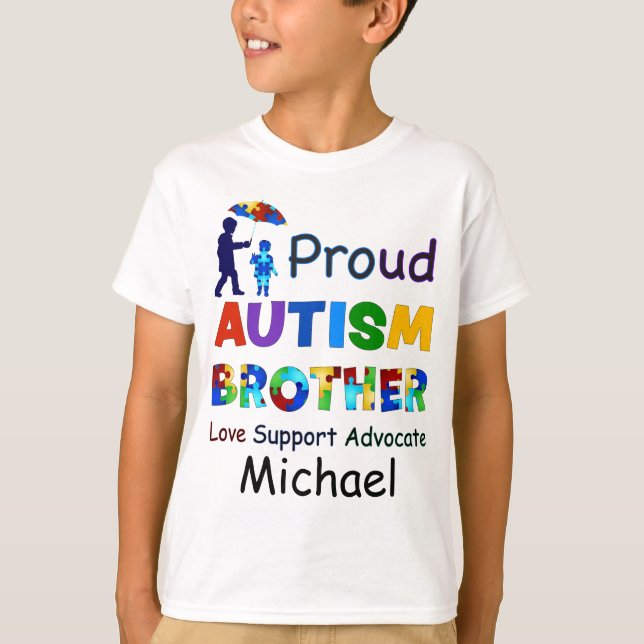 Proud Autism Brother T-Shirt (Vorderseite)