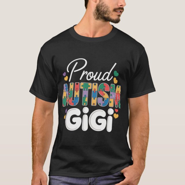 Proud Autism Gigi Grandma Matching Family Autism  T-Shirt (Vorderseite)