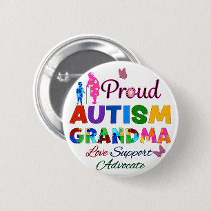 Proud Autism Grandma Button