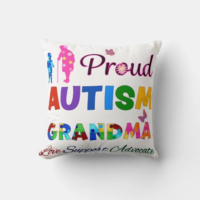 Proud Autism Grandma Kissen (Vorderseite)