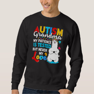 Proud Autism Grandma Llama Puzzle Autismus Bewusst Sweatshirt
