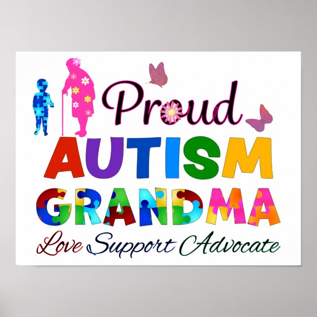 Proud Autism Grandma Poster (Vorne)