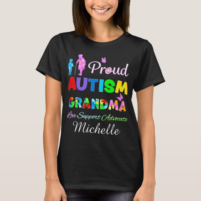 Proud Autism Grandma T-Shirt (Vorderseite)