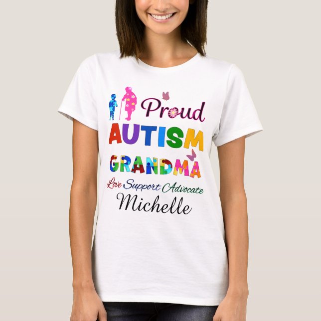 Proud Autism Grandma T-Shirt (Vorderseite)