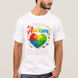 Proud Autism Grandpa Autism Awareness Grandfather T-Shirt