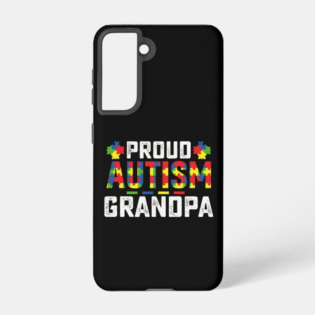 Proud Autism Grandpa Awareness Autistic Family Samsung Galaxy Hülle (Rückseite)