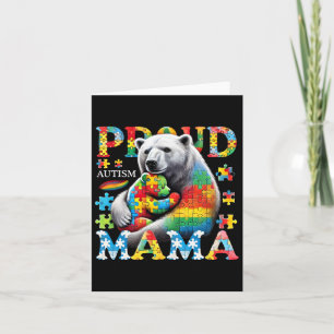 Proud Autism Mama Bear Liebe Autismus Bewusstseins Karte