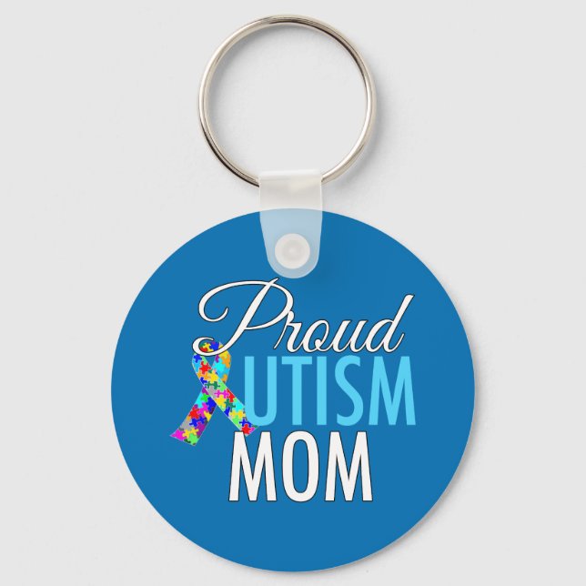 Proud Autism Mama Beautiful Blue Schlüsselanhänger (Vorderseite)