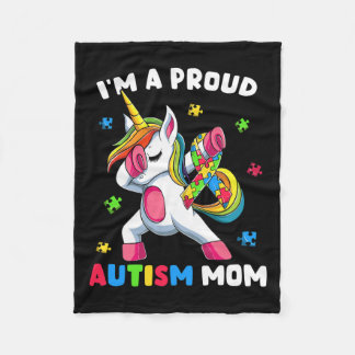 Proud Autism Mama Dab Dance Fleecedecke