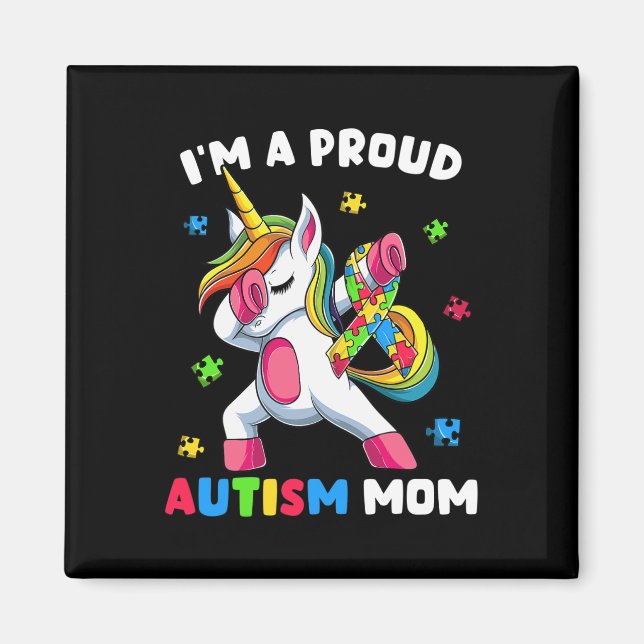 Proud Autism Mama Dab Dance Magnet (Vorne)