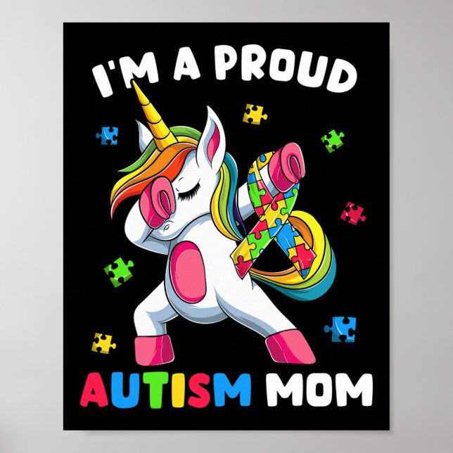 Proud Autism Mama Dab Dance Poster (Vorne)