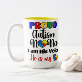 Proud Autism Nana Zweifarbige Tasse